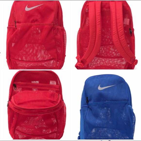 blue and red nike backpack